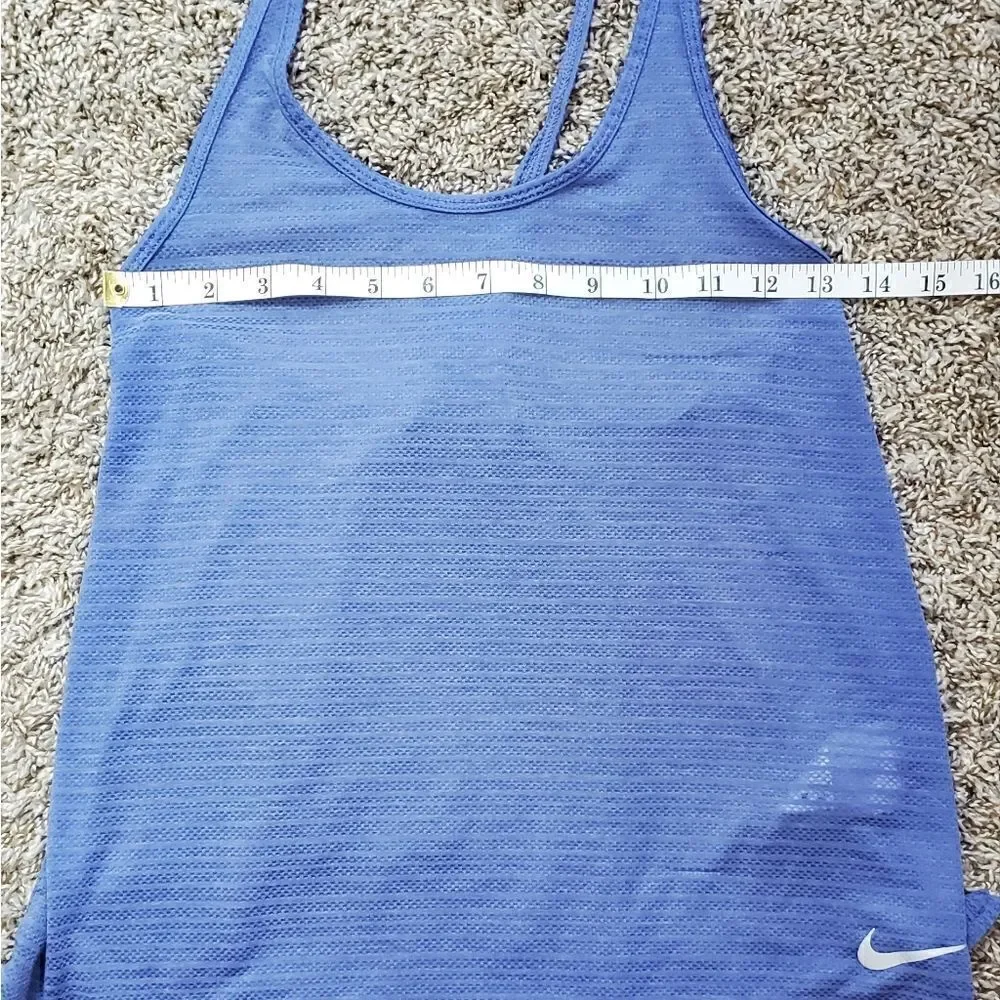 Nike Purplish Blue Striped Tank Top
